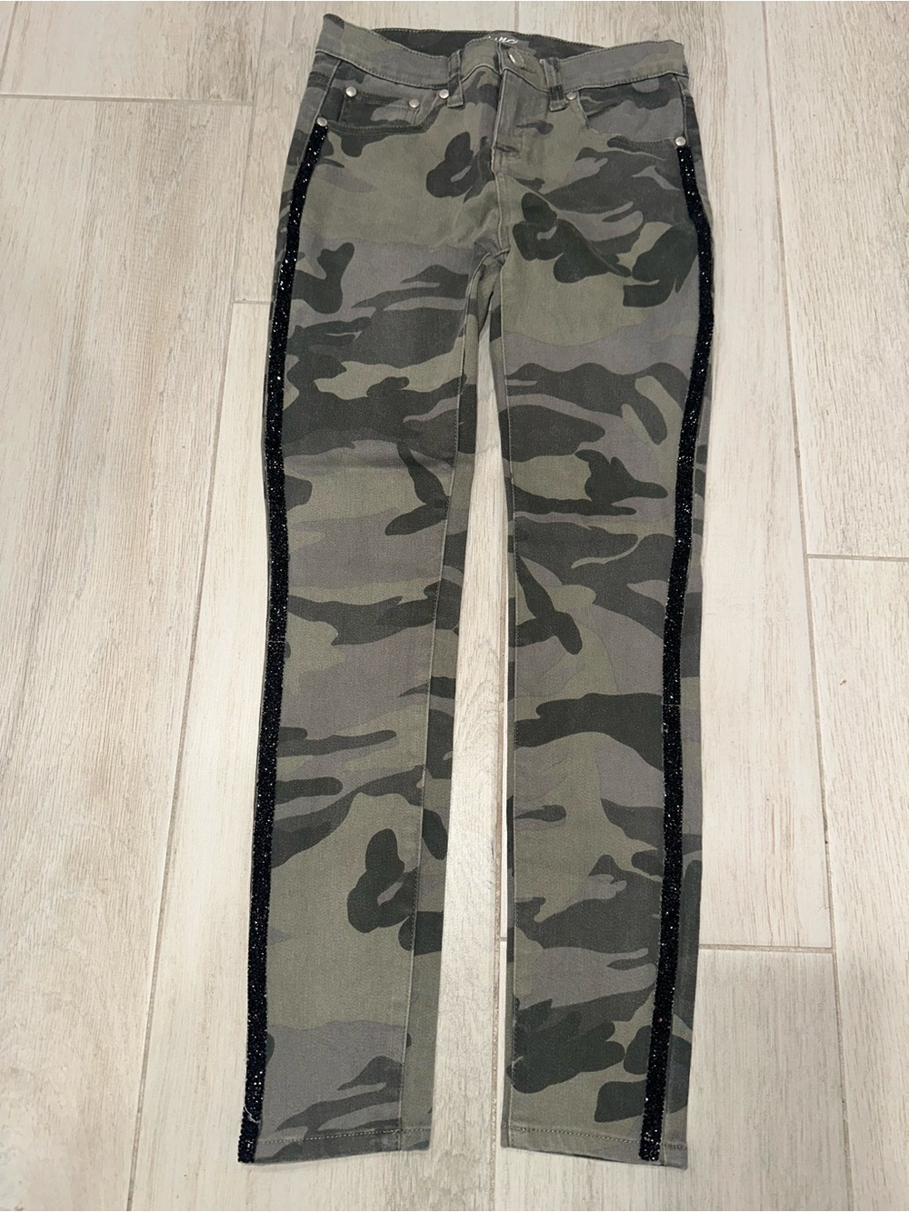 Girls Pinc Camo Skinny Jeans